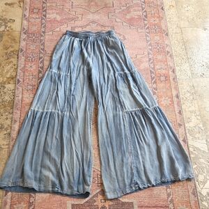 Mustard Seed Palazzo Blue Denim Pants